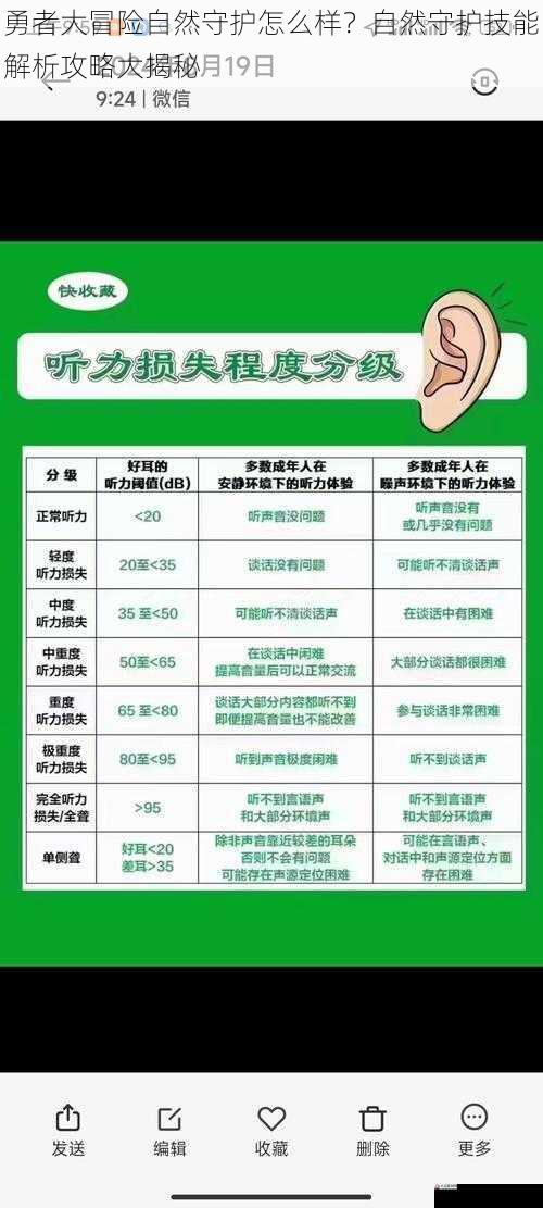 自然守护的治疗技能