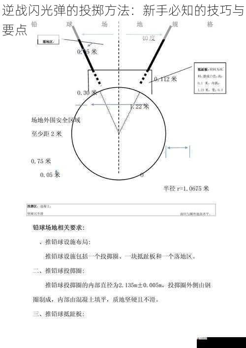 注意投掷的距离和高度