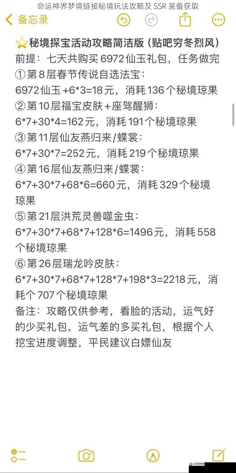 命运神界梦境链接秘境玩法攻略及 SSR 装备获取