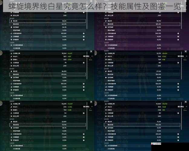 螺旋境界线白星究竟怎么样？技能属性及图鉴一览