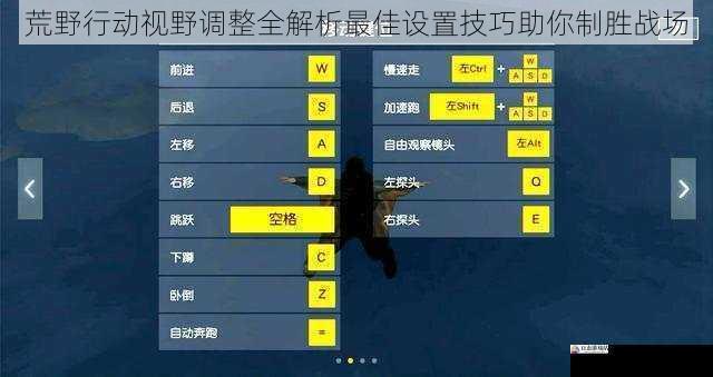 荒野行动视野调整全解析最佳设置技巧助你制胜战场