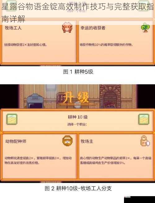 星露谷物语金锭高效制作技巧与完整获取指南详解