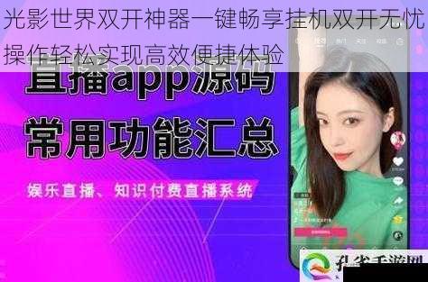 光影世界双开神器一键畅享挂机双开无忧操作轻松实现高效便捷体验